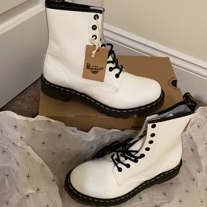 Dr. Martens White Patent 1460 Bex Boots size 9